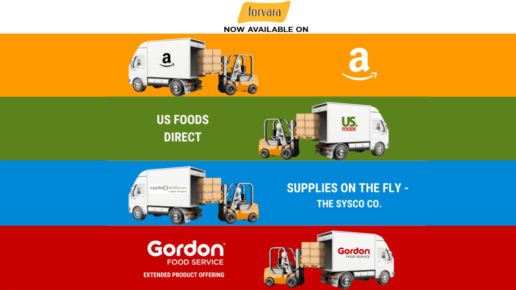Forvara Foodservice Films is now available on Supplies on the Fly, US Foods Direct, Amazon, Gordon Foodservice - Extended Product Offering